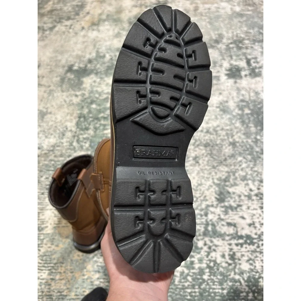 Braham Men's Bay Steel Toe Leather Boots‎ 7.5 *blemish